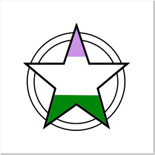 genderqueer Pride Pentacle Posters and Art